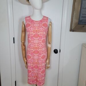J. McLaughlin Sophia Sleeveless Dress Boho Vjic Print Size XS